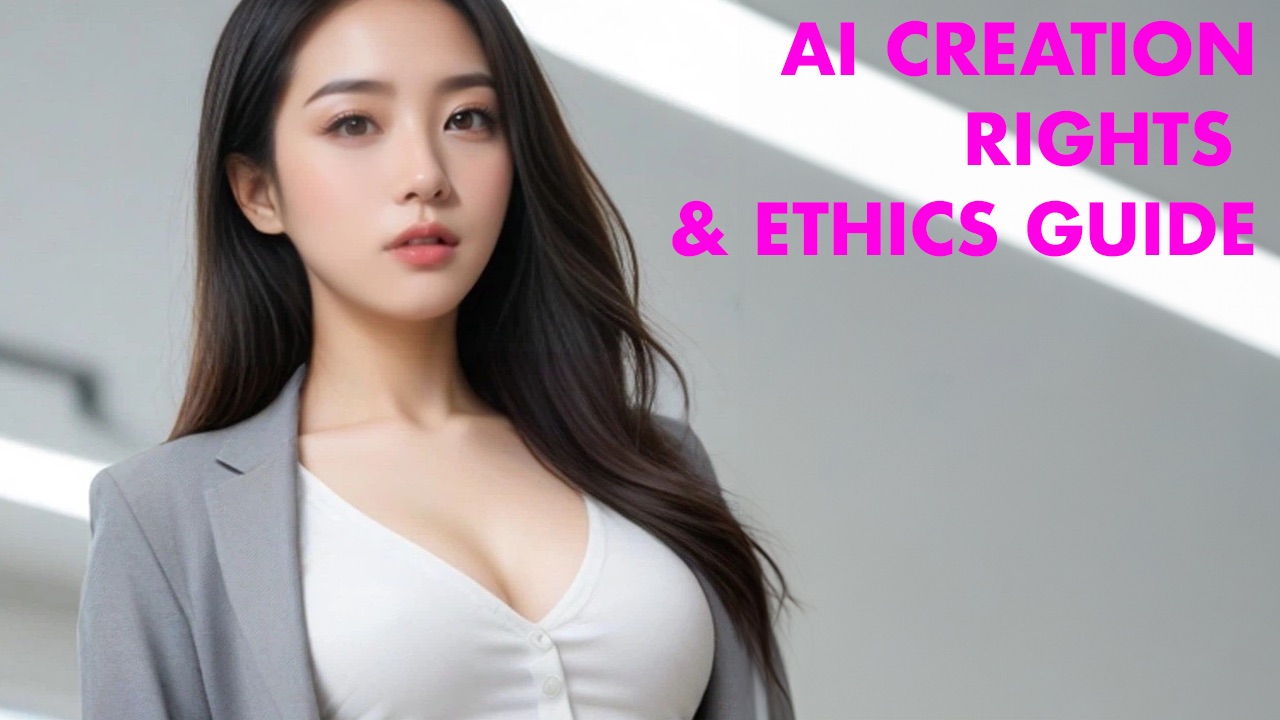 AI生成キャラクター制作における権利と倫理のガイドイメージ